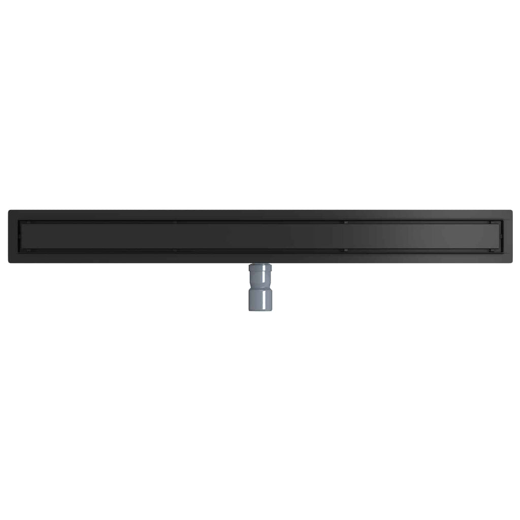 vidaXL Odpływ prysznicowy 2 w 1 z syfonem 360° Czarny 100 cm