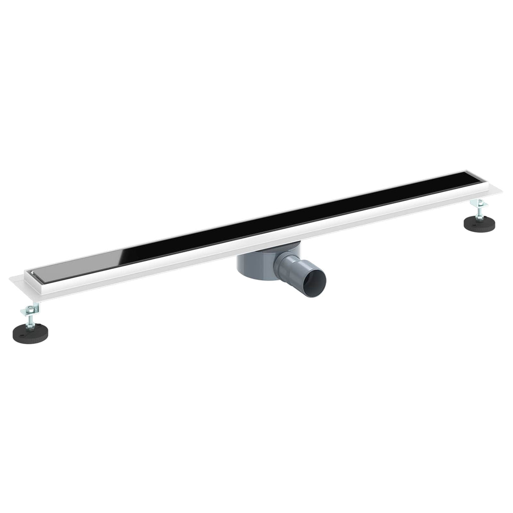 vidaXL Odpływ prysznicowy z szklaną pokrywą i syfonem 360° 90 cm