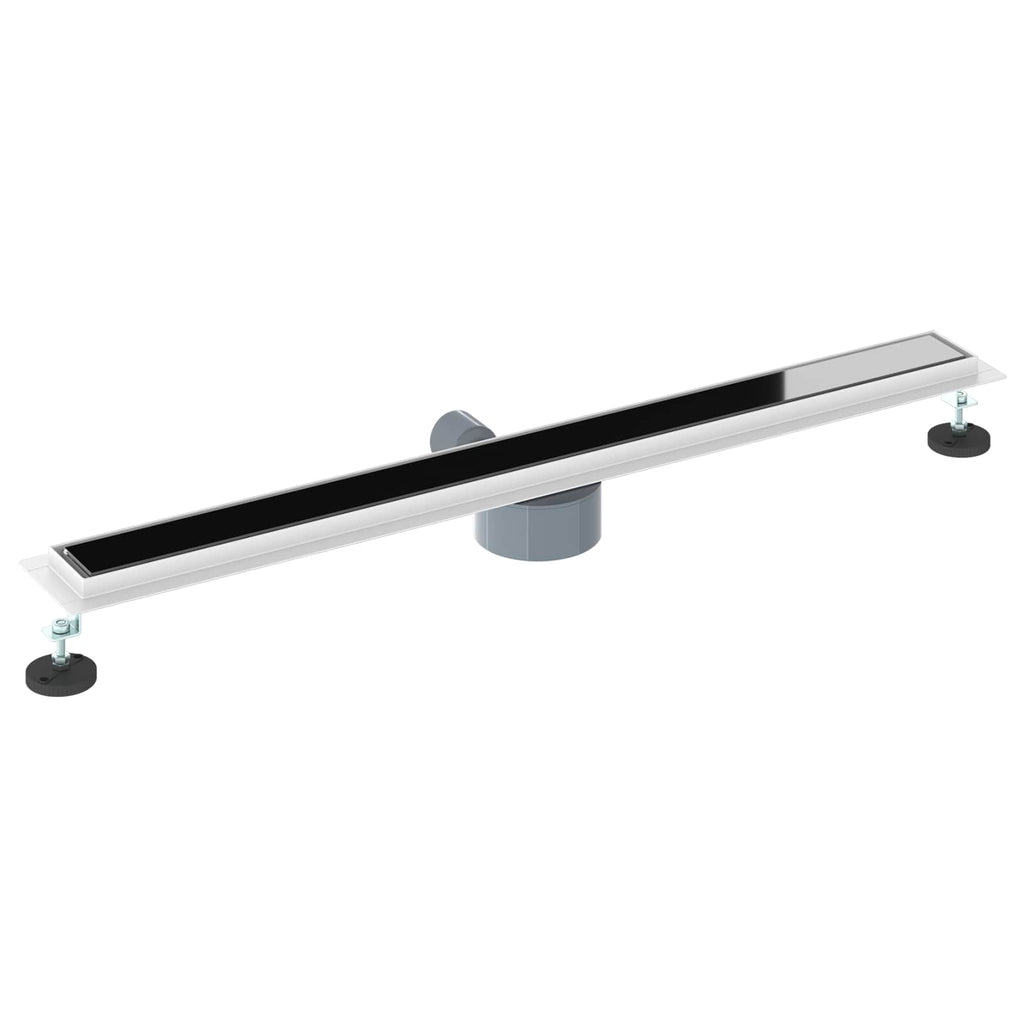 vidaXL Odpływ prysznicowy z szklaną pokrywą i syfonem 360° 90 cm