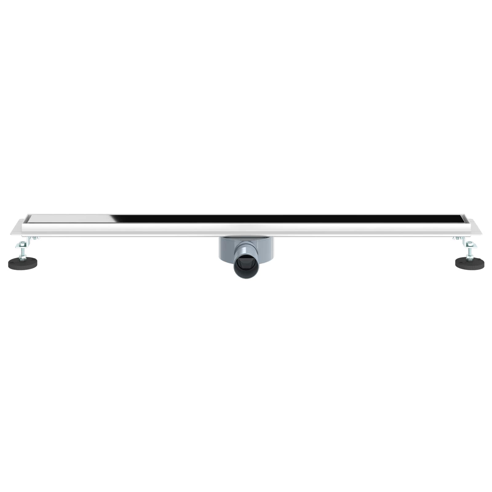 vidaXL Odpływ prysznicowy z szklaną pokrywą i syfonem 360° 90 cm