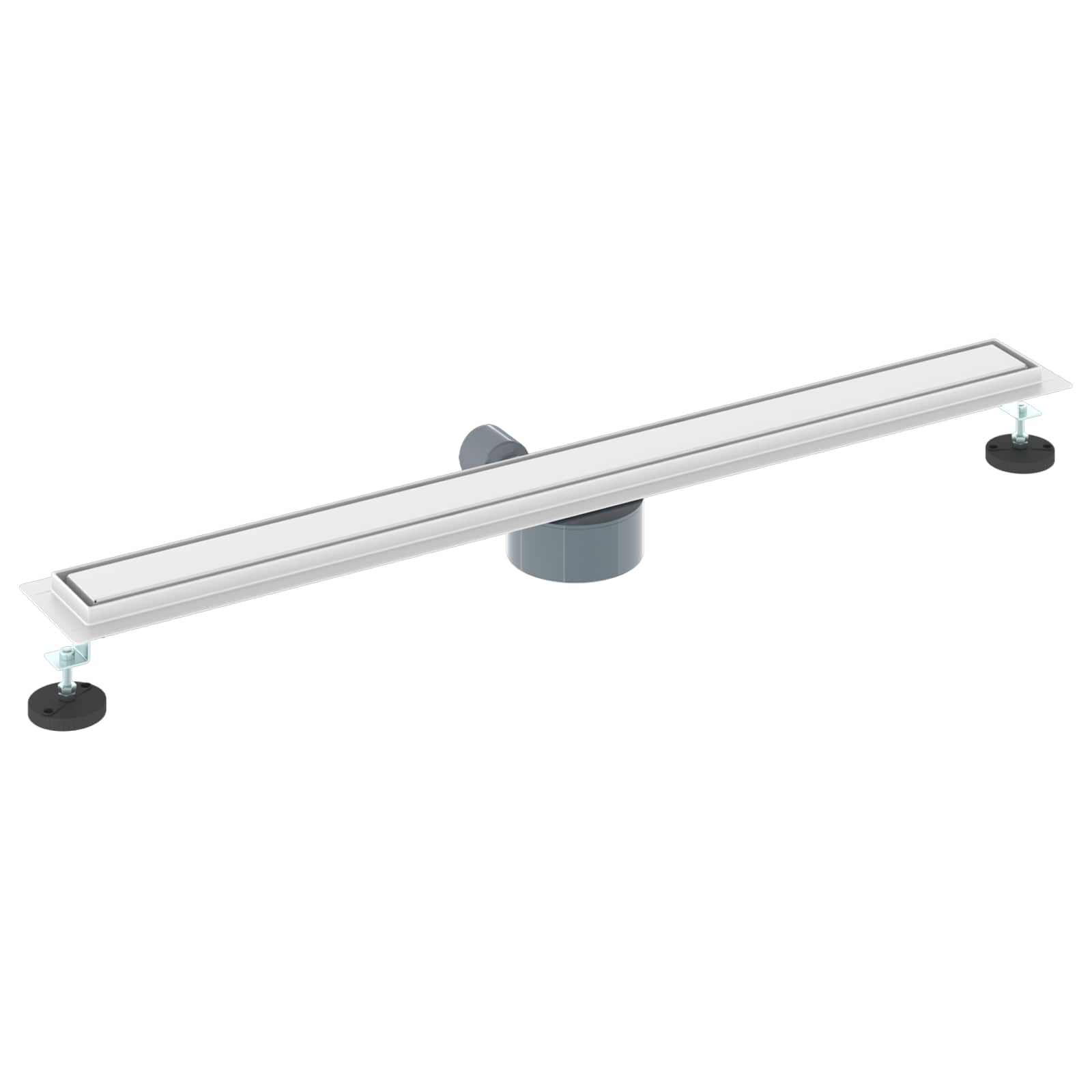 vidaXL Odpływ prysznicowy 2 w 1 z syfonem 360° Srebrny 90 cm