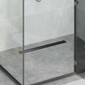 vidaXL Odpływ prysznicowy 2 w 1 z syfonem 360° Czarny 70 cm