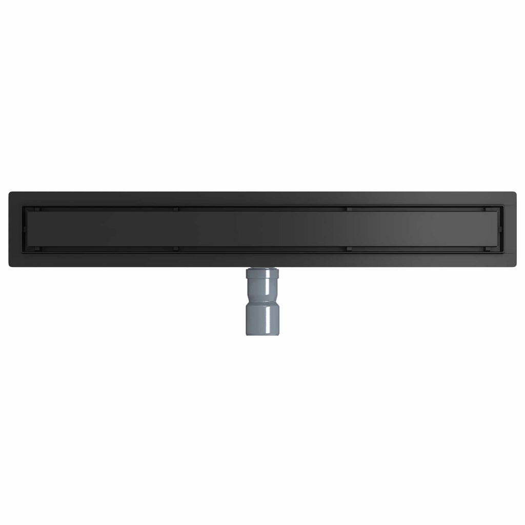 vidaXL Odpływ prysznicowy 2 w 1 z syfonem 360° Czarny 70 cm