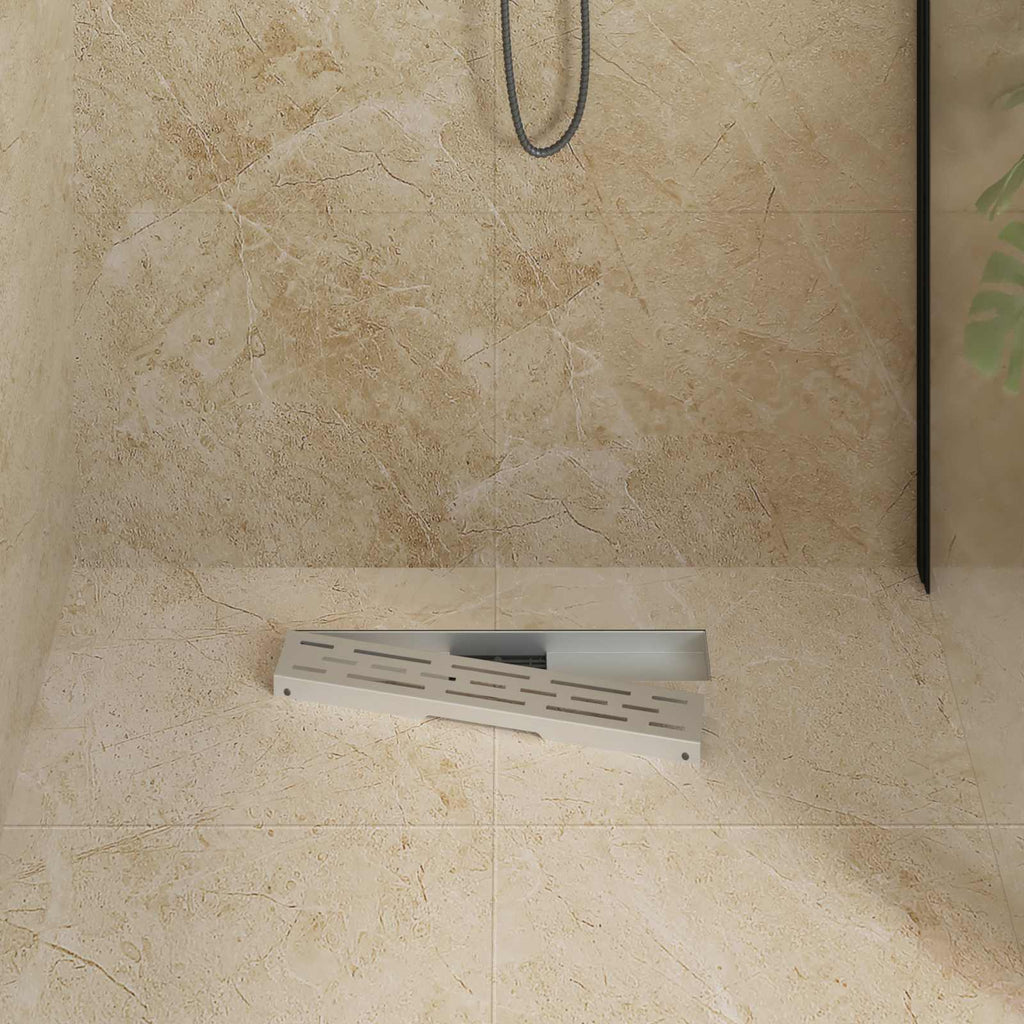 vidaXL Odwodnienie prysznicowe z designem linii Srebrny 50 cm