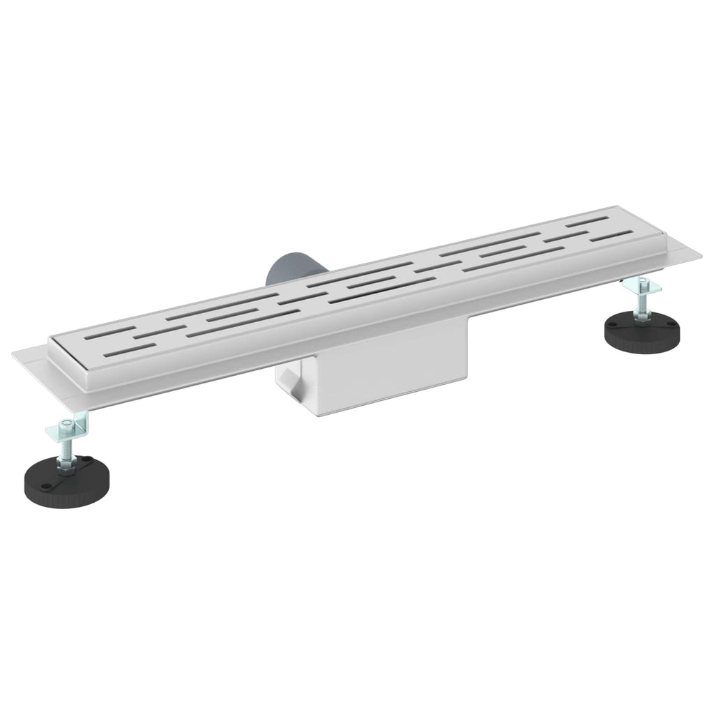 vidaXL Odwodnienie prysznicowe z designem linii Srebrny 50 cm