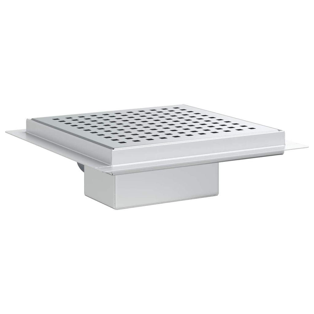 vidaXL Odpływ prysznicowy w kropki Srebrny 20 x 20 cm