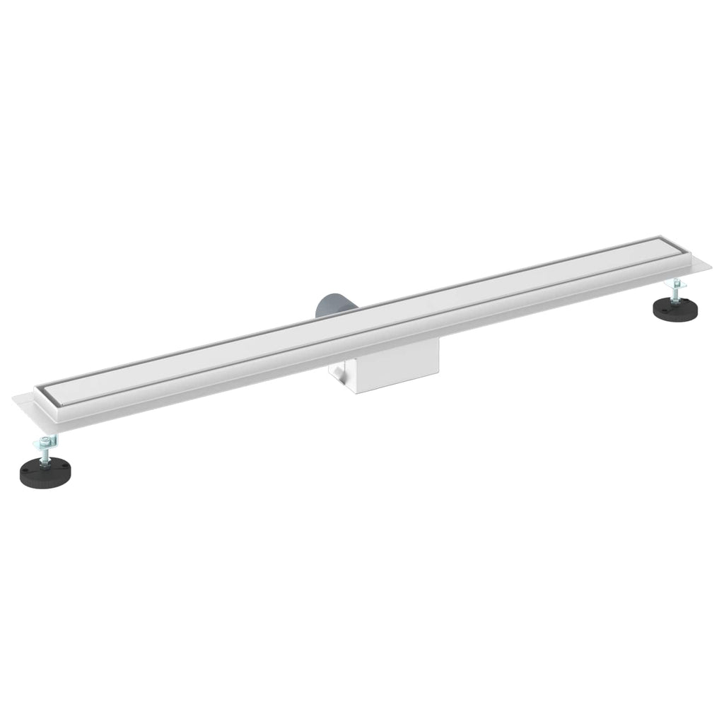 vidaXL 2 w 1 Odwodnienie prysznicowe Srebrny 90 cm Stal nierdzewna 304