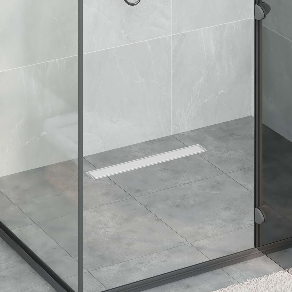 vidaXL 2 w 1 Odwodnienie prysznicowe Srebrny 60 cm Stal nierdzewna 304