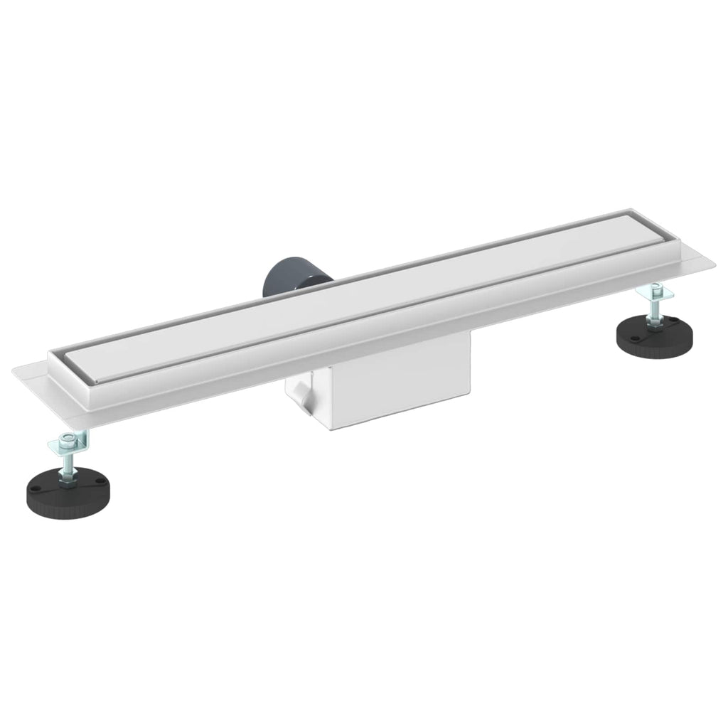 vidaXL 2 w 1 Odwodnienie prysznicowe Srebrny 60 cm Stal nierdzewna 304