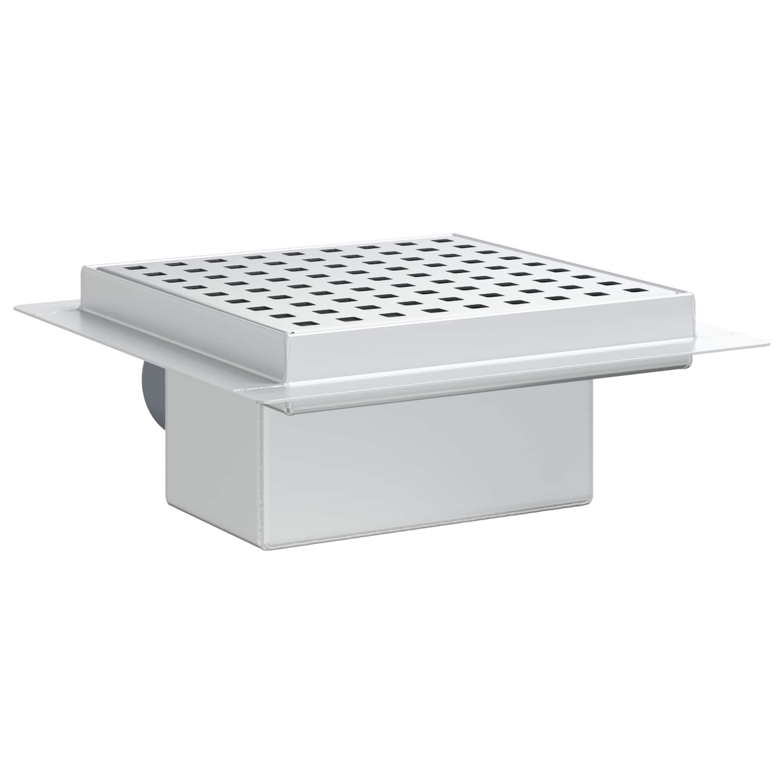 vidaXL Odpływ prysznicowy w kropki Srebrny 15 x 15 cm