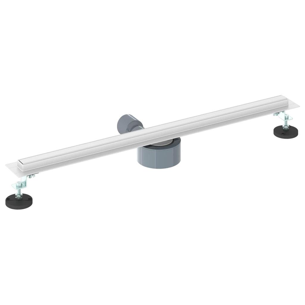 vidaXL 360° Odpływ prysznicowy z cienkim modelem Srebrny 70 cm