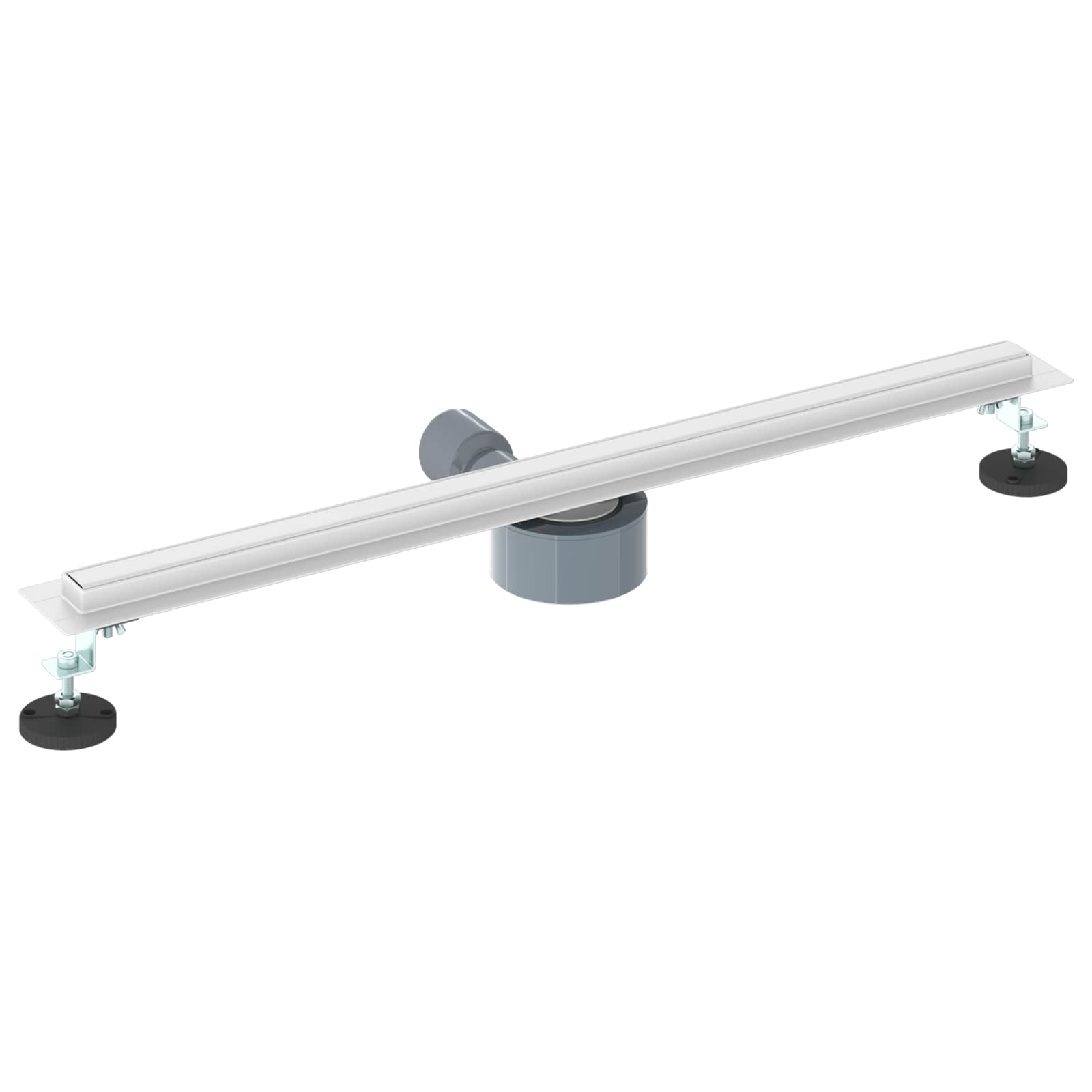 vidaXL 360° Odpływ prysznicowy z cienkim modelem Srebrny 70 cm