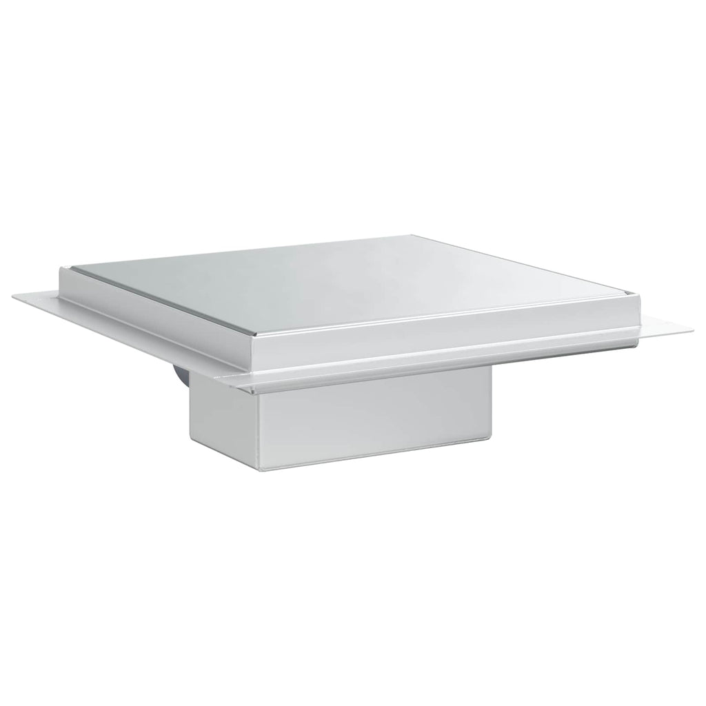 vidaXL 2 w 1 Odwodnienie prysznicowe Srebrny 20 x 20 cm