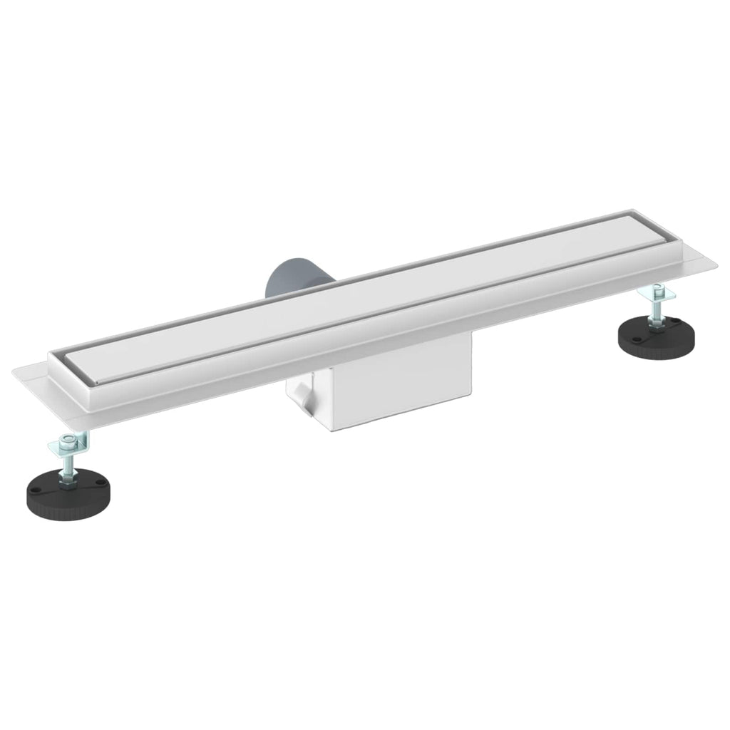 vidaXL 2 w 1 Odwodnienie prysznicowe Srebrny 50 cm Stal nierdzewna 304