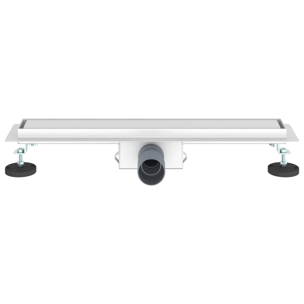 vidaXL 2 w 1 Odwodnienie prysznicowe Srebrny 50 cm Stal nierdzewna 304