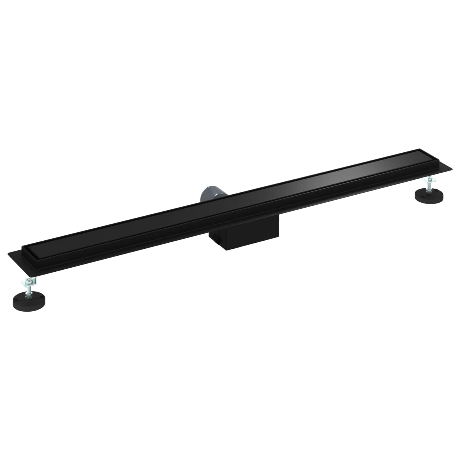 vidaXL 2 w 1 Odwodnienie prysznicowe Czarny 90 cm Stal nierdzewna 304