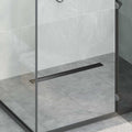 vidaXL 2 w 1 Odwodnienie prysznicowe Czarny 80 cm Stal nierdzewna 304