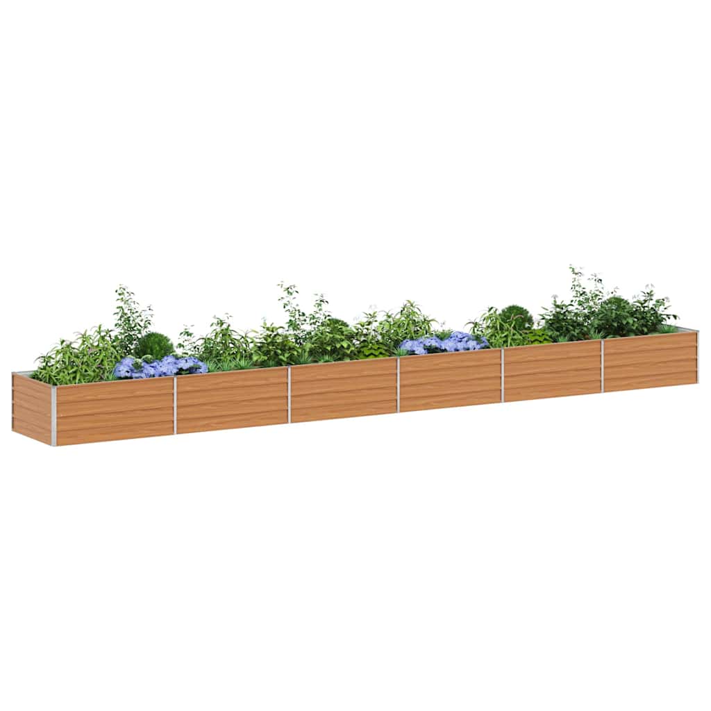 vidaXL Podniesiona rabata ogrodowa Jasny Brąz 600 x 80 x 45 cm