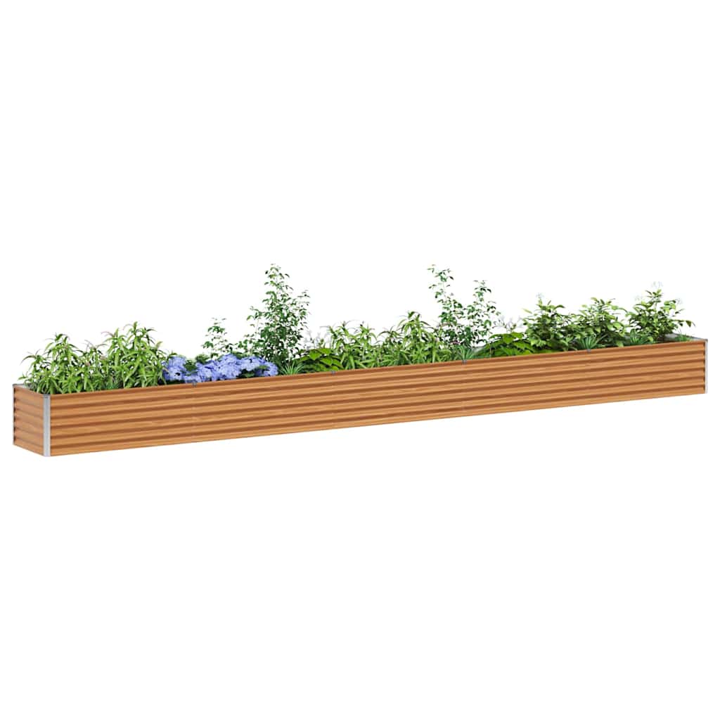 vidaXL Podniesiona rabata ogrodowa 485 x 50 x 36 cm Stal Galwanizowana