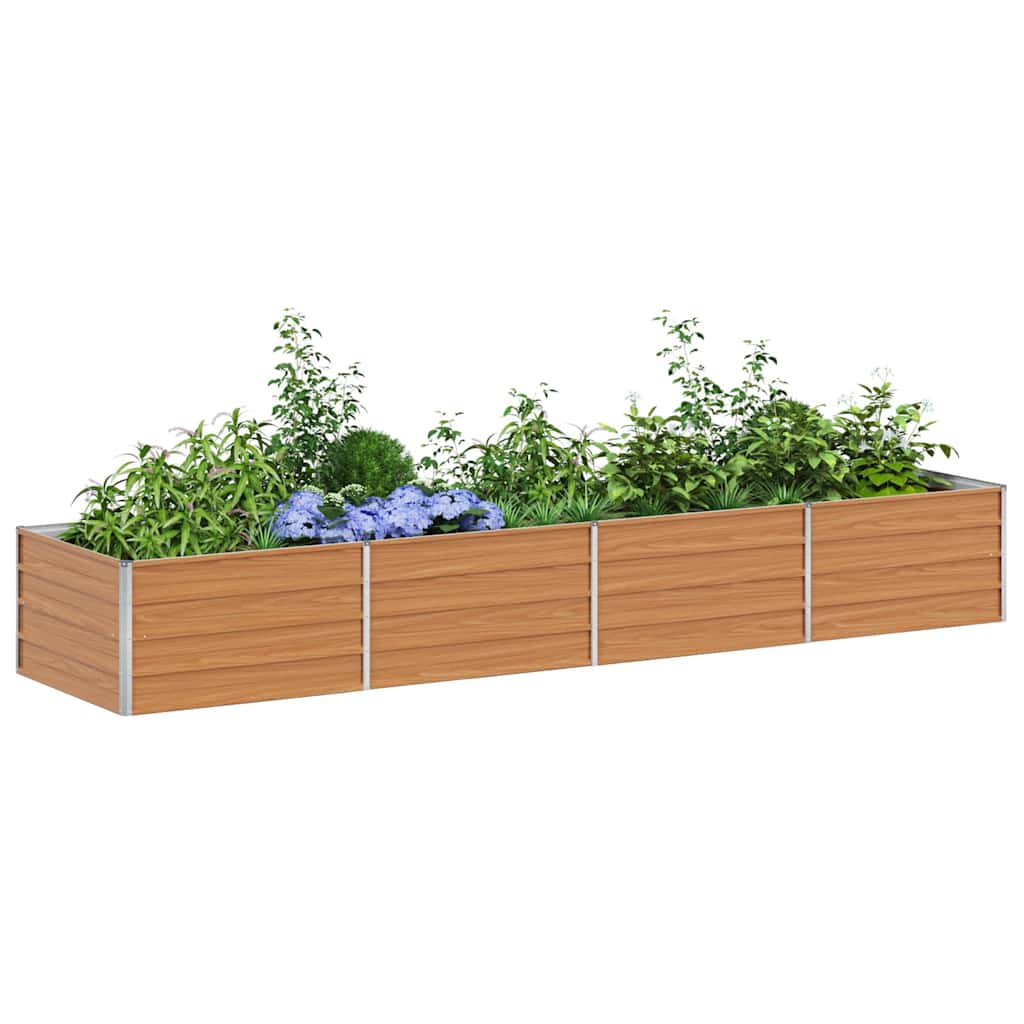 vidaXL Podniesiona rabata ogrodowa Jasny Brąz 320 x 80 x 45 cm