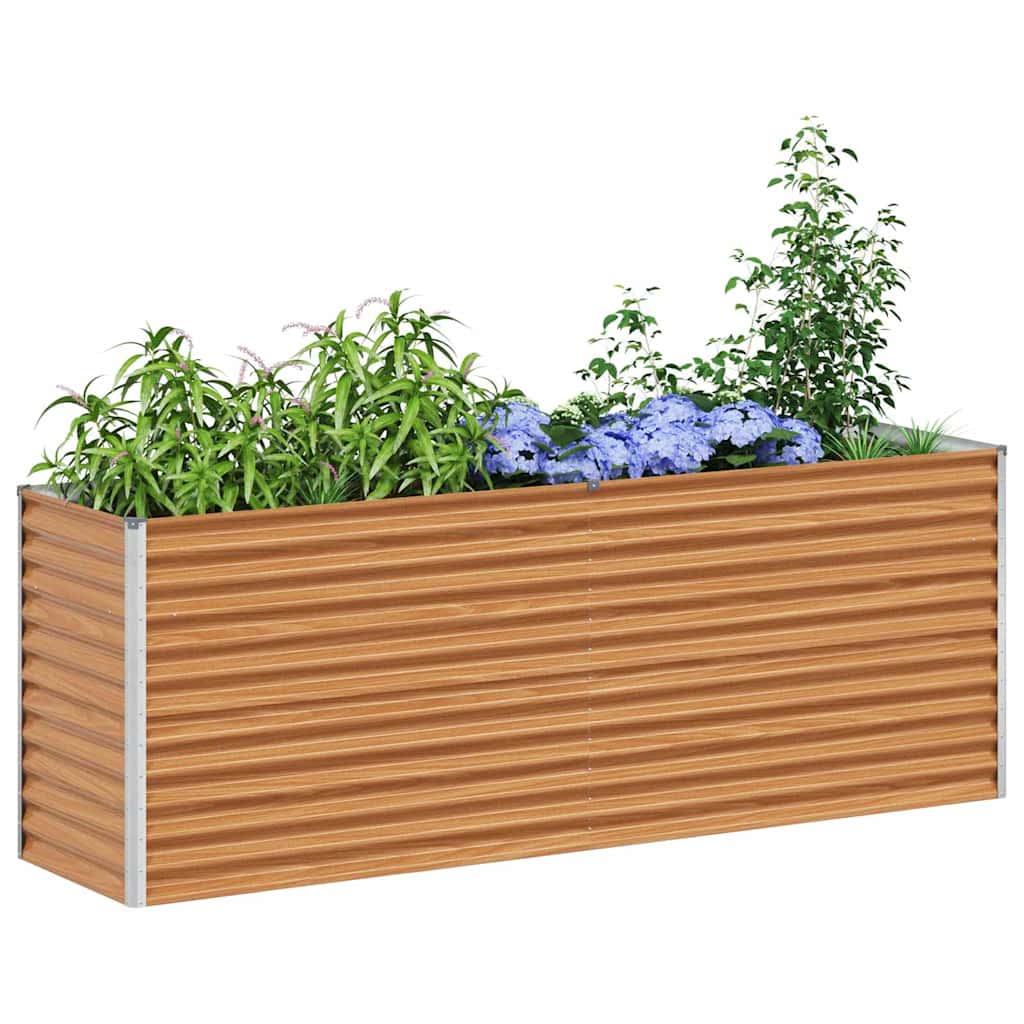 vidaXL Podniesiona rabata ogrodowa 195 x 50 x 68 cm Stal Galwanizowana