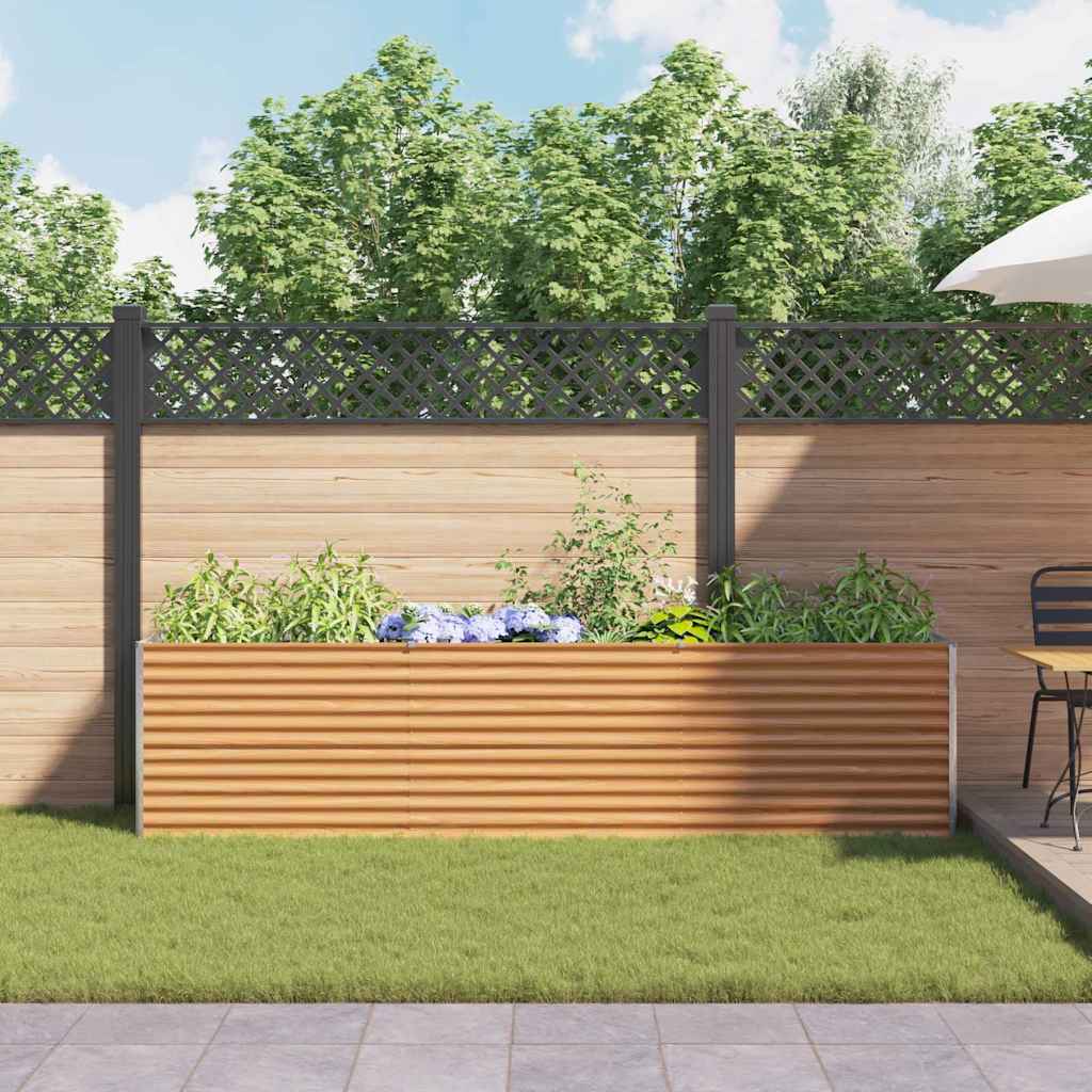 vidaXL Podniesiona rabata ogrodowa 290 x 50 x 68 cm Stal Galwanizowana