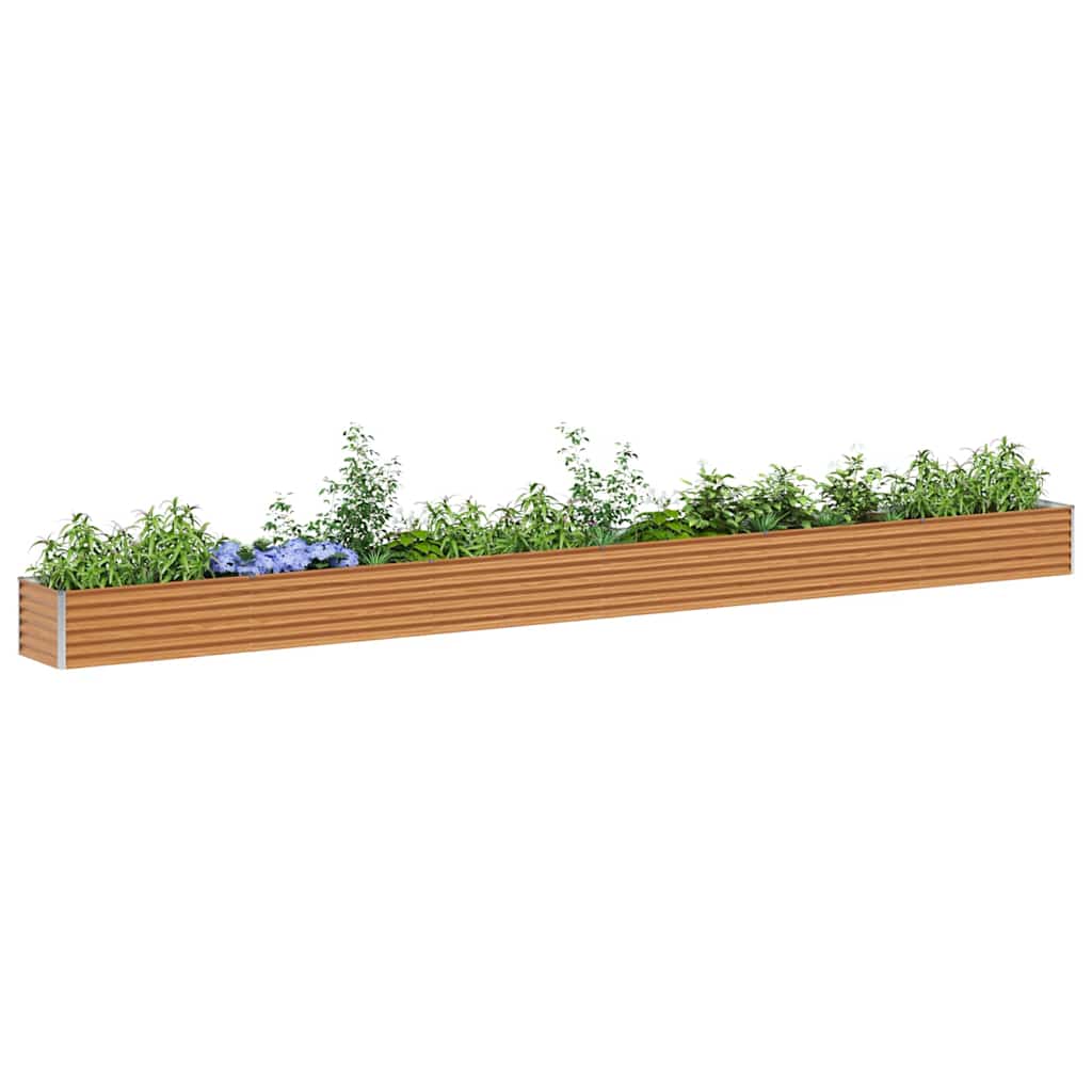 vidaXL Podniesiona rabata ogrodowa 582 x 50 x 36 cm Stal Galwanizowana