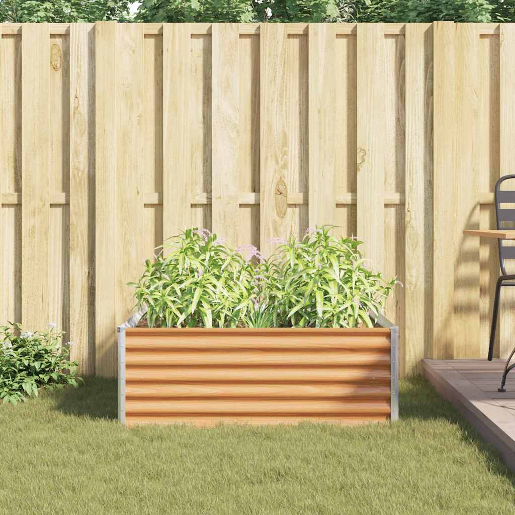 vidaXL Podniesiona rabata ogrodowa 98 x 100 x 36 cm Stal Galwanizowana