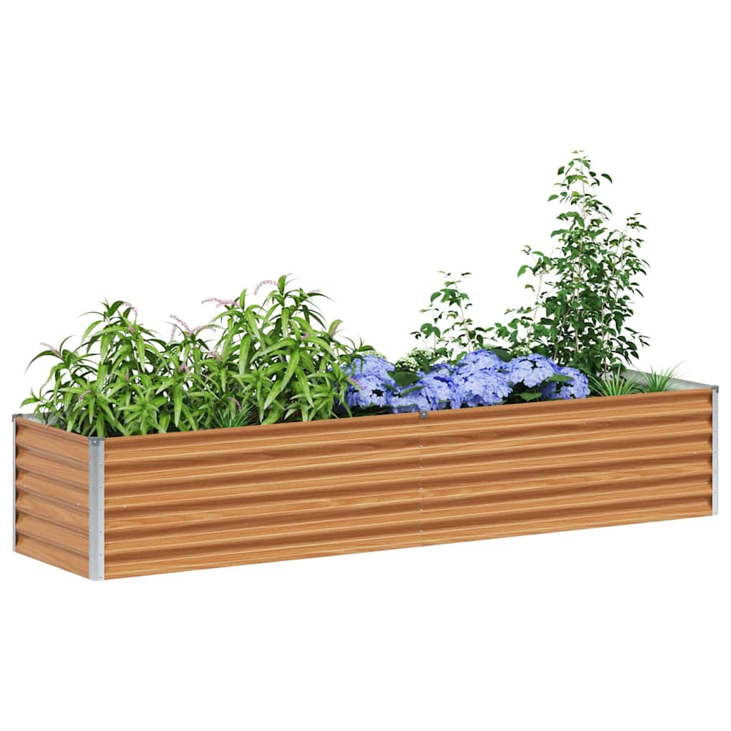 vidaXL Podniesiona rabata ogrodowa 195 x 50 x 36 cm Stal Galwanizowana