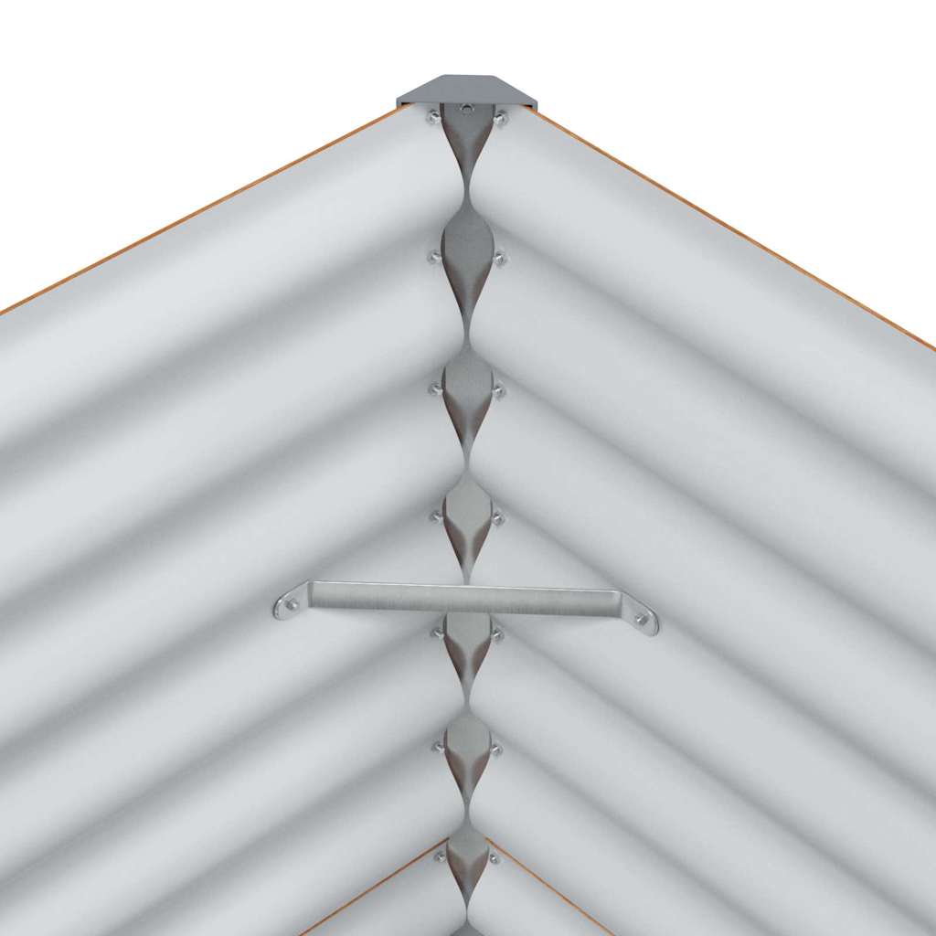 vidaXL Podniesiona rabata ogrodowa 582 x 50 x 68 cm Stal Galwanizowana