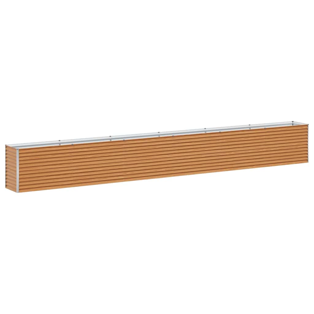 vidaXL Podniesiona rabata ogrodowa 582 x 50 x 68 cm Stal Galwanizowana