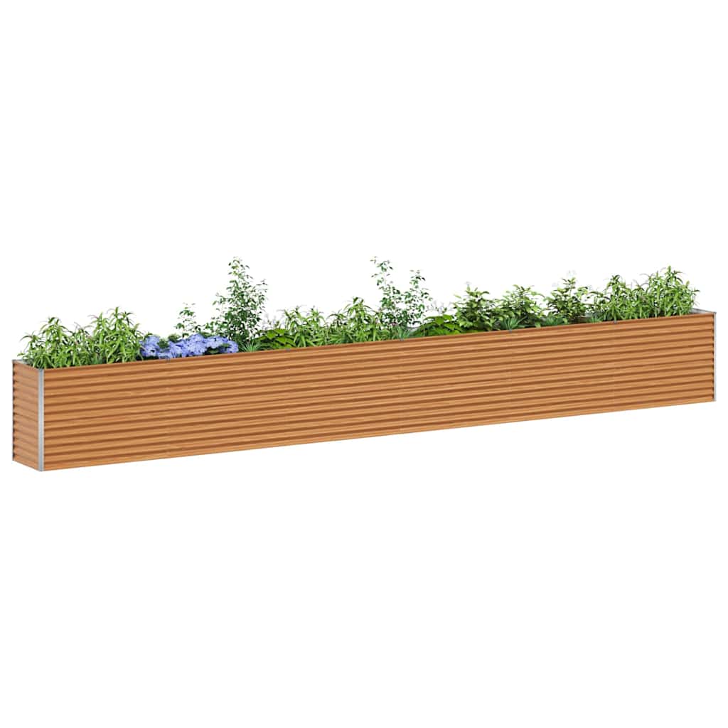 vidaXL Podniesiona rabata ogrodowa 582 x 50 x 68 cm Stal Galwanizowana