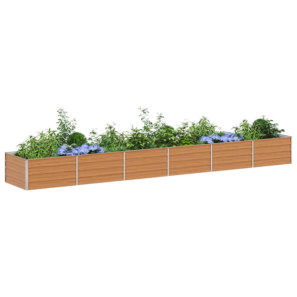 vidaXL Podniesiona rabata ogrodowa Jasny Brąz 480 x 80 x 45 cm