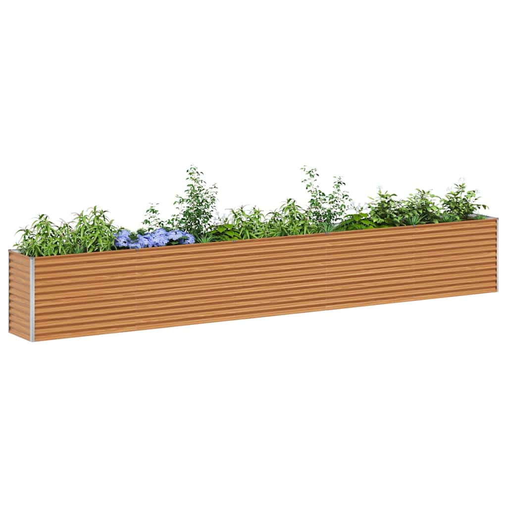 vidaXL Podniesiona rabata ogrodowa 485 x 50 x 68 cm Stal Galwanizowana