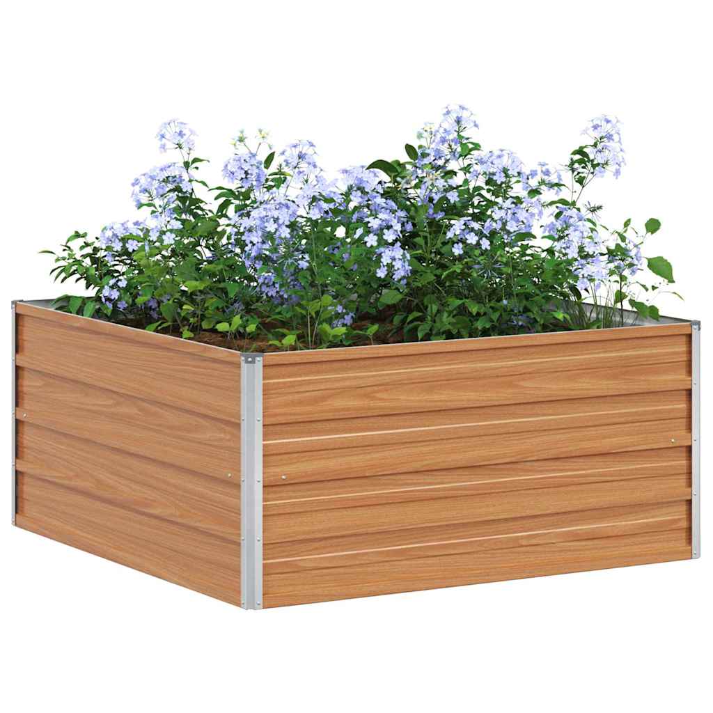 vidaXL Podniesiona rabata ogrodowa Jasny Brąz 100 x 100 x 45 cm