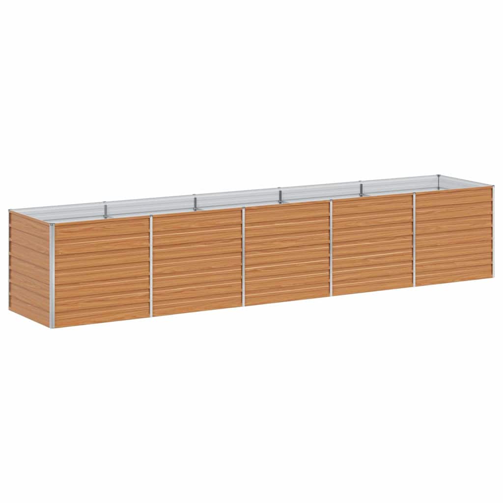 vidaXL Podniesiona rabata ogrodowa Jasny Brąz 400 x 80 x 77 cm