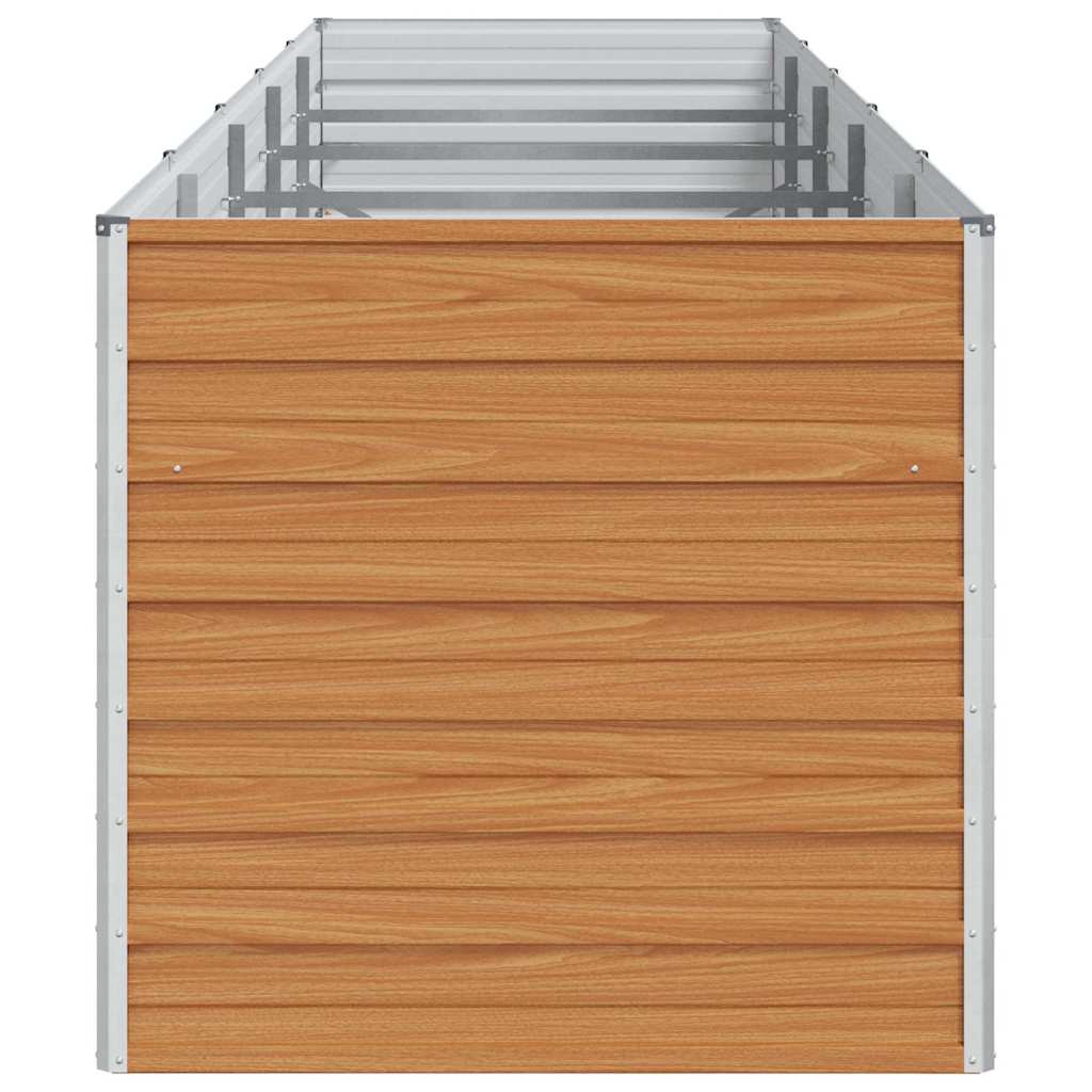 vidaXL Podniesiona rabata ogrodowa Jasny Brąz 400 x 80 x 77 cm