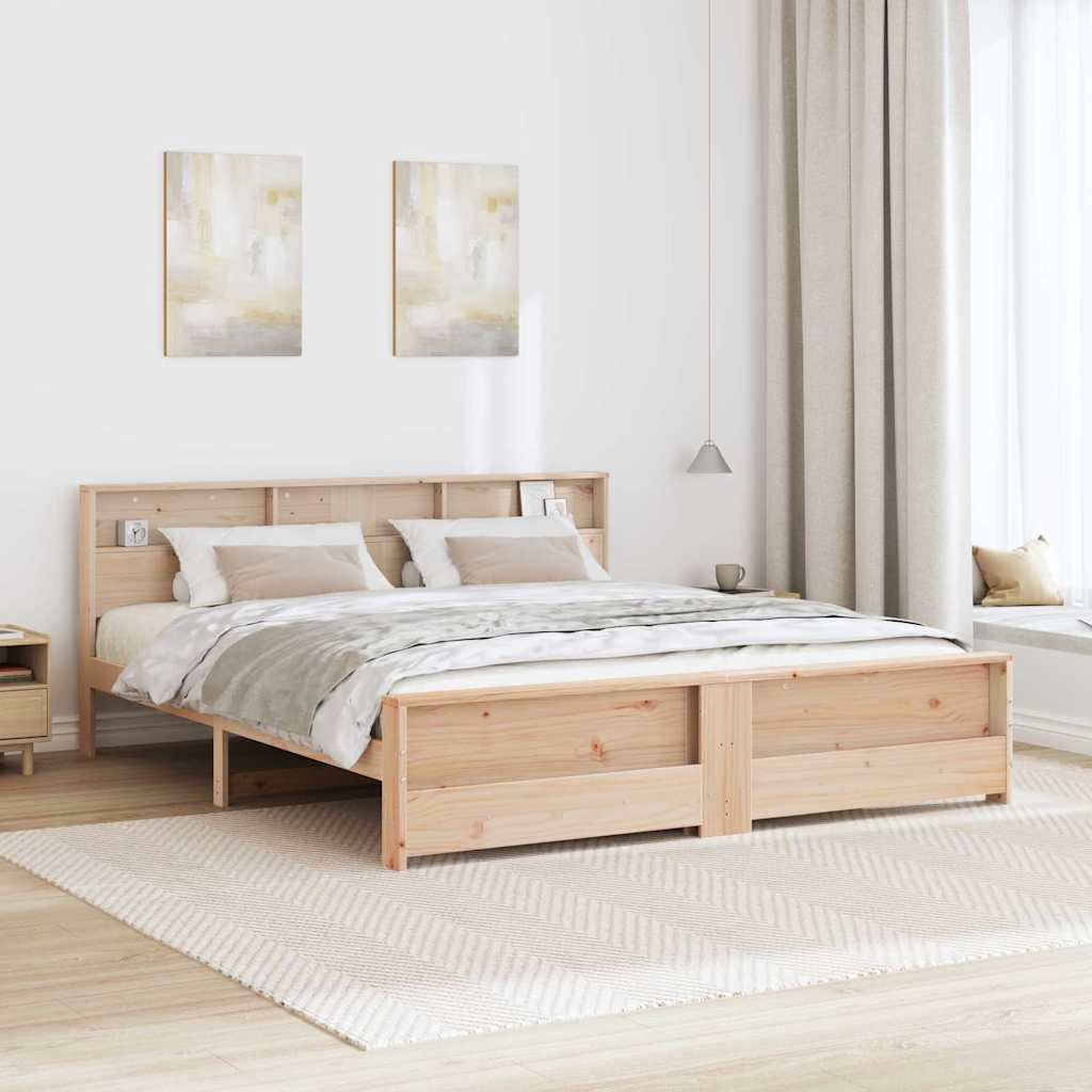 vidaXL Ramka łóżka Brązowy 200 x 200 cm Materiał drewnopochodny