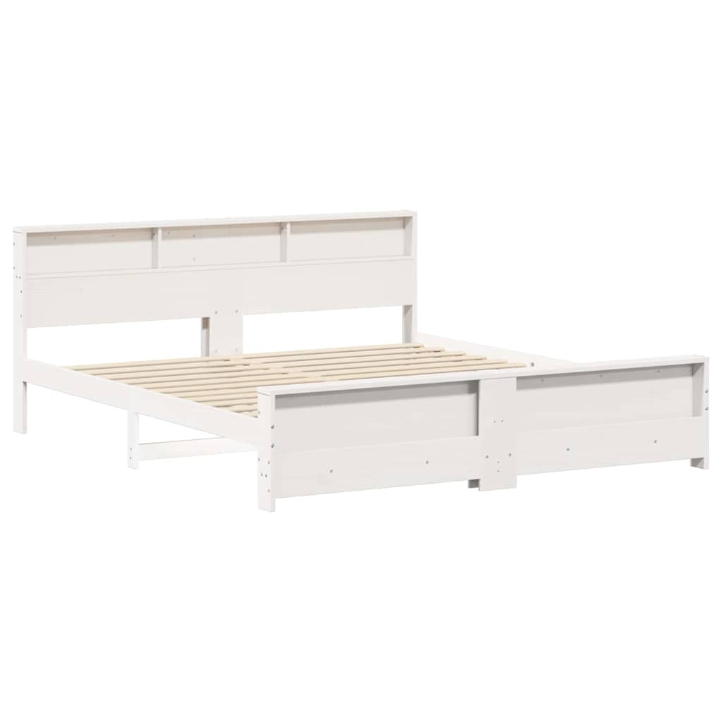 vidaXL Ramka łóżka Biały 200 x 200 cm Materiał drewnopochodny