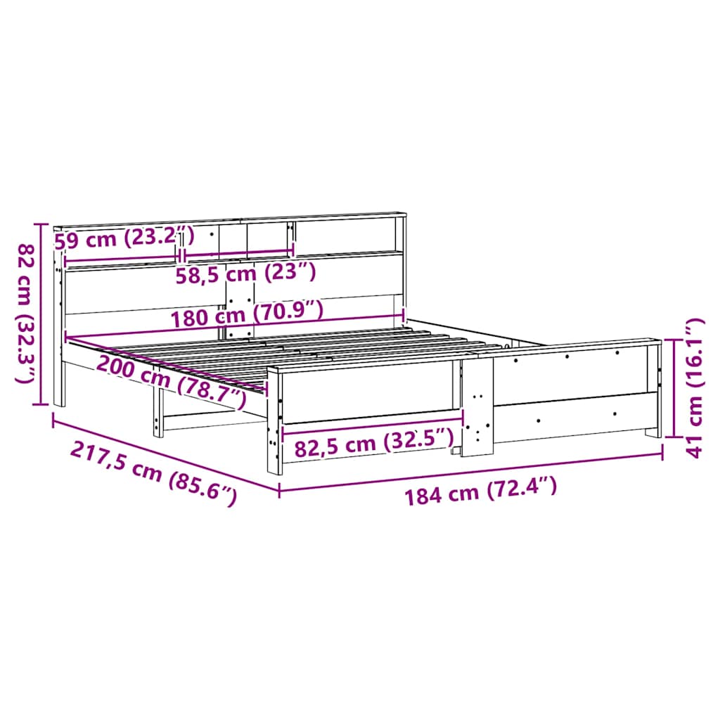 vidaXL Ramka łóżka Woskowy Brąz 180 x 200 cm Materiał drewnopochodny