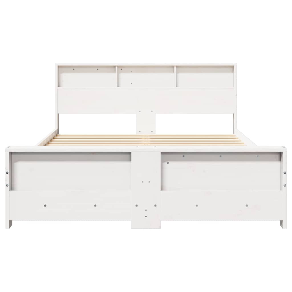 vidaXL Ramka łóżka Biały 160 x 200 cm Materiał drewnopochodny