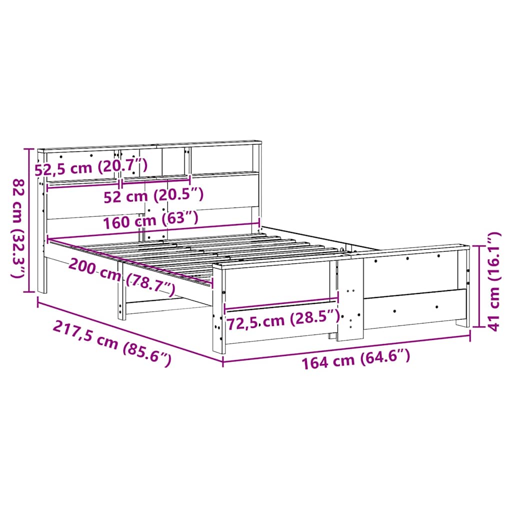 vidaXL Ramka łóżka Biały 160 x 200 cm Materiał drewnopochodny