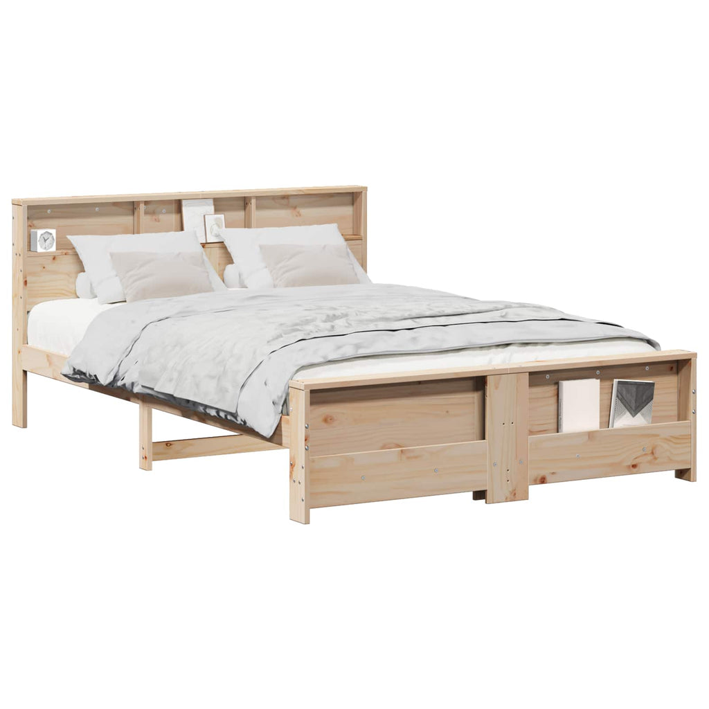 vidaXL Ramka łóżka Brązowy 140 x 200 cm Materiał drewnopochodny