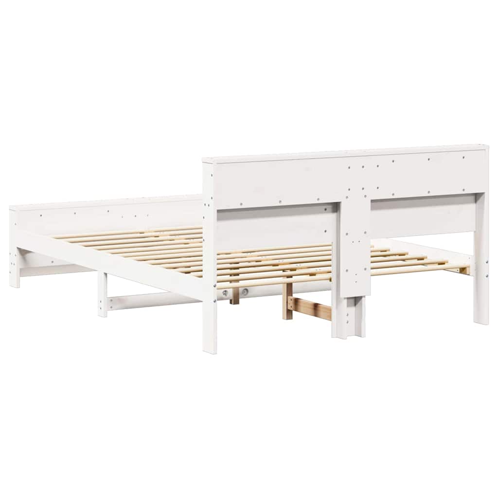 vidaXL Ramka łóżka Biały 140 x 200 cm Materiał drewnopochodny