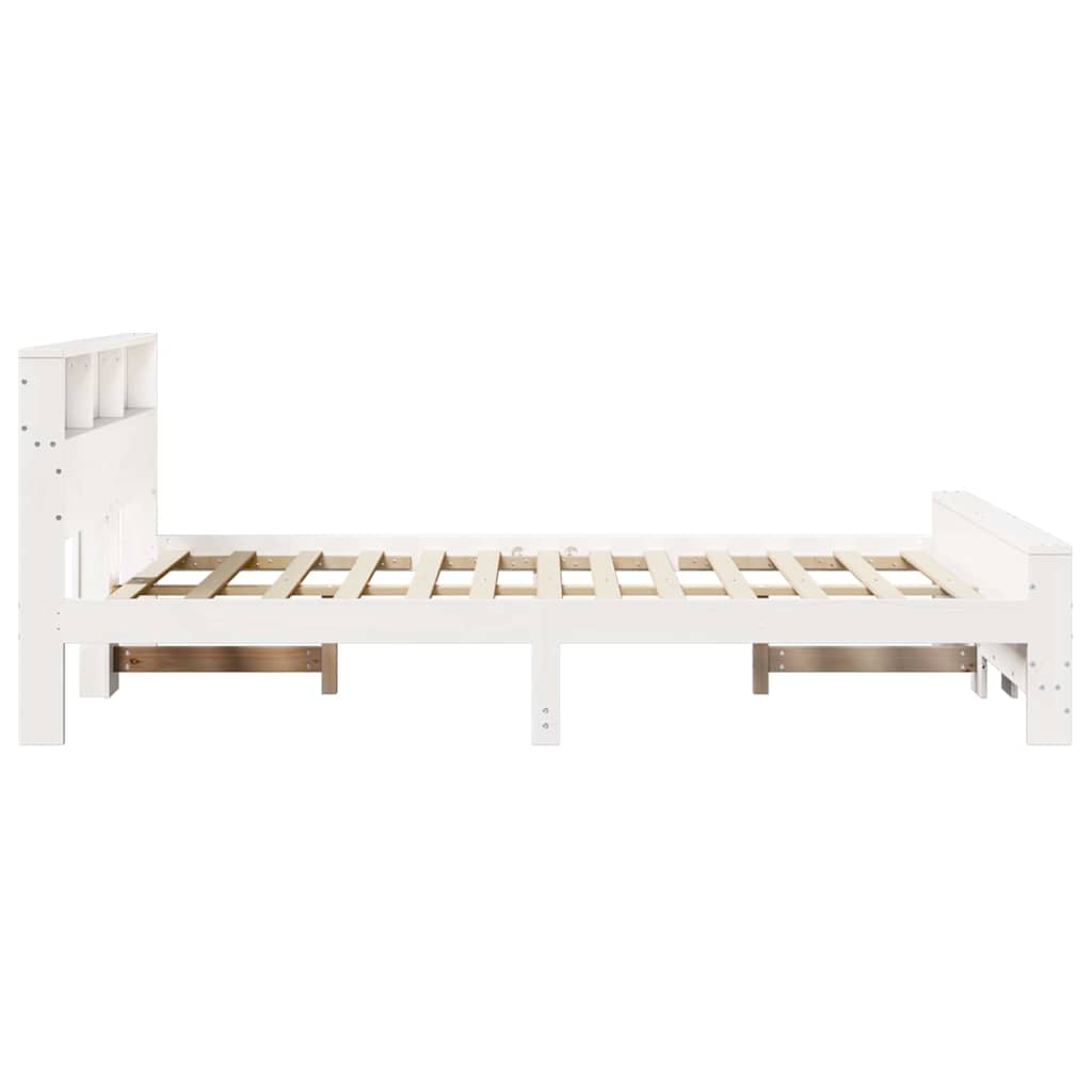 vidaXL Ramka łóżka Biały 140 x 200 cm Materiał drewnopochodny