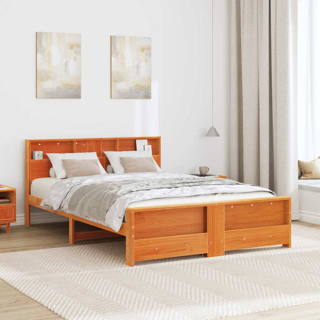 vidaXL Ramka łóżka Woskowy Brąz 140 x 200 cm Materiał drewnopochodny