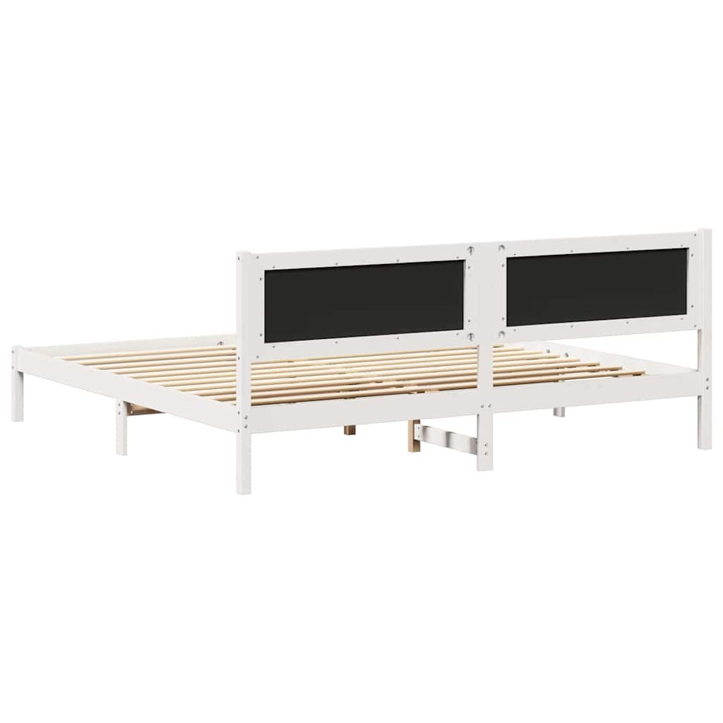 vidaXL Ramka łóżka Jasnoszary 200 x 200 cm Lite drewno sosnowe