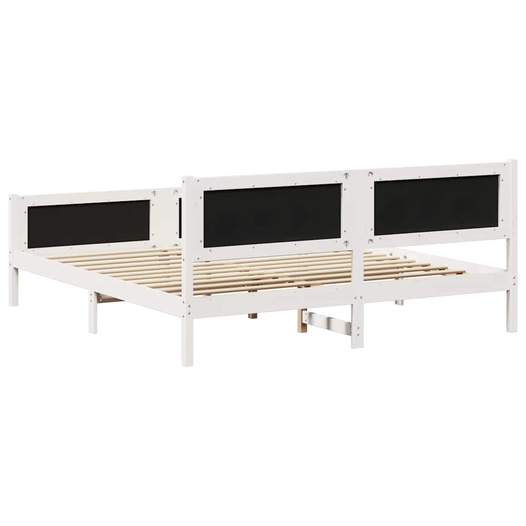 vidaXL Ramka łóżka Z zagłówkiem Jasnoszary 200 x 200 cm tkanina