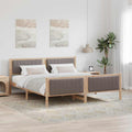 vidaXL Rama łóżka Brązowy i taupe 180 x 200 cm Lite drewno sosnowe