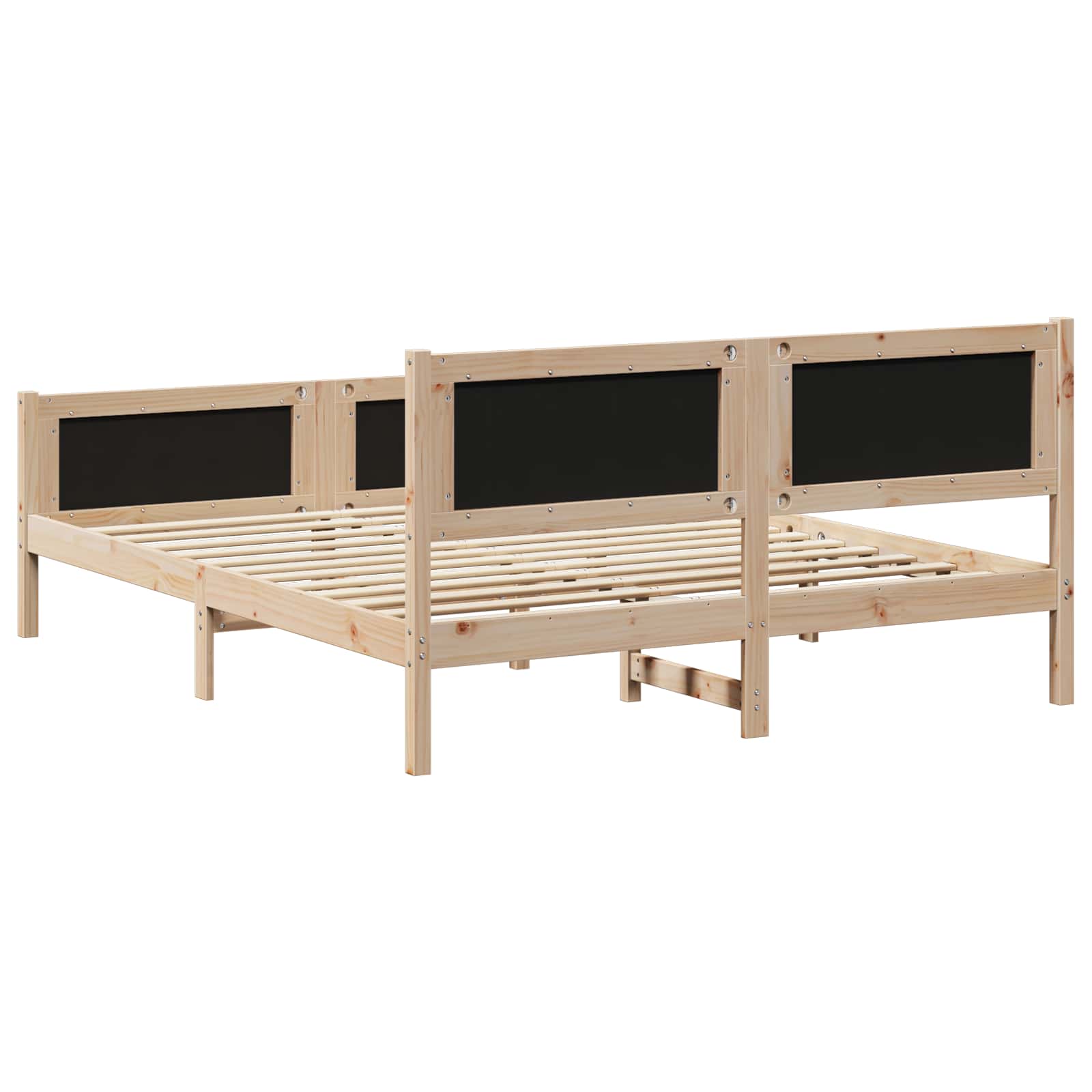 vidaXL Rama łóżka Brązowy i taupe 160 x 200 cm Lite drewno sosnowe